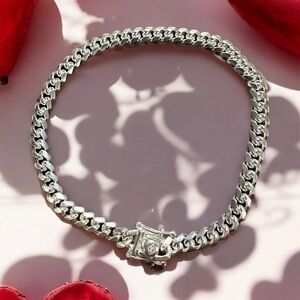 925 BS Italy Men's Miami Cuban Link Bracelet